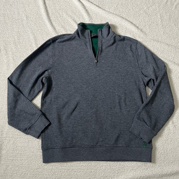 Brooks Brothers Cotton 1/2 Zip Pullover Small Grey‎ - Picture 1 of 7